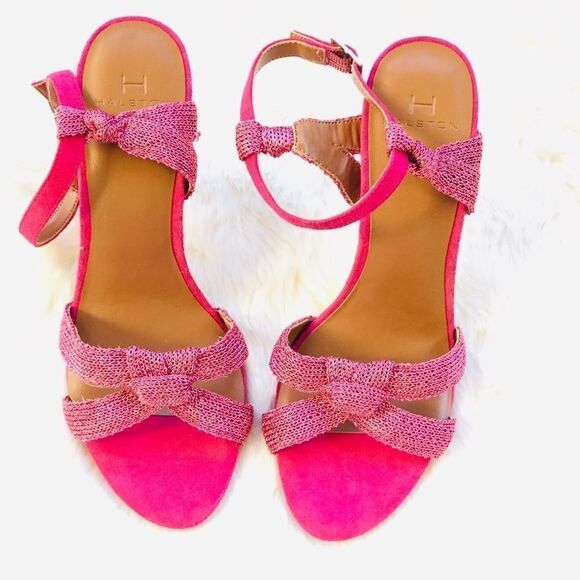 Halston Heritage Melanie Metallic Knit High Heel - Picture 2 of 3